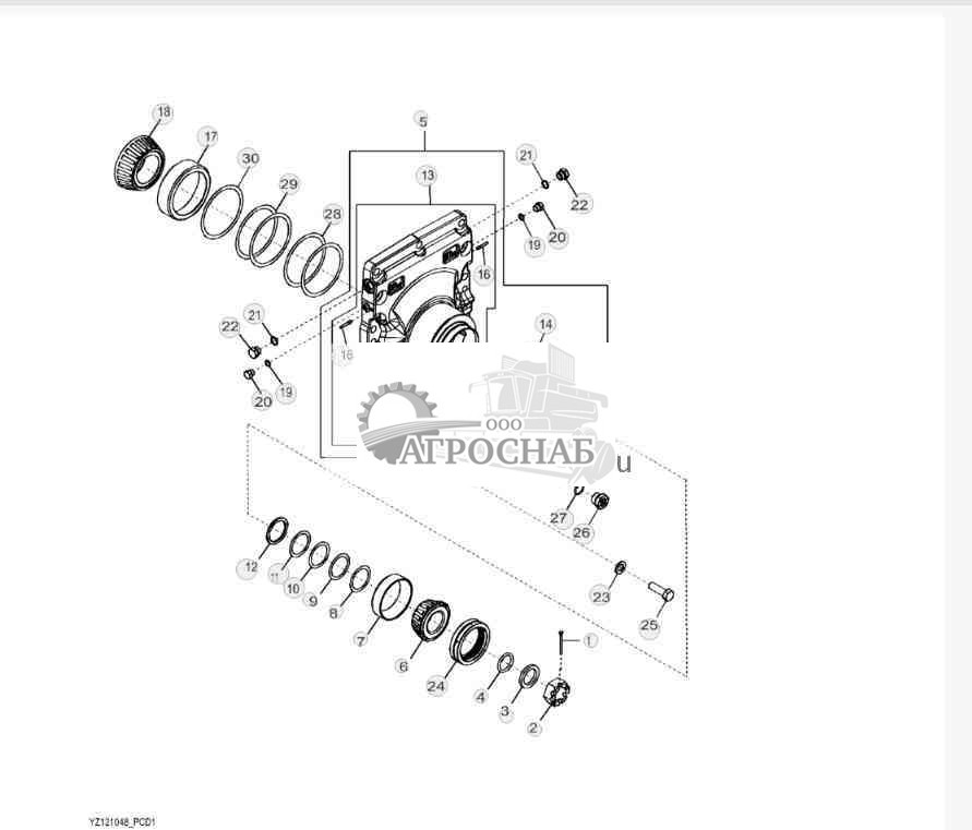 YZ121048 Стандартный первичный корпус, качающийся 